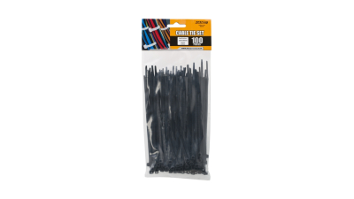 Coliere de plastic 150x3,6mm , fasete 100 buc, culoare negru