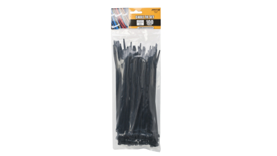 Coliere de plastic 200x4,6mm , fasete 100 buc. culoare negru