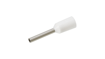 Varf cablu pentru cablu 0,5 mm2, izolatie Alb, set 100 buc