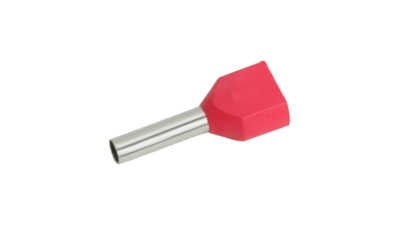 Varf cablu pentru cablu de 2 x 1,0 mm2, izolatie Rosu set 100 buc