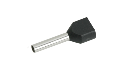 Varf cablu pentru cablu de 2 x 1,5 mm2, izolatie Negru, set 100 buc