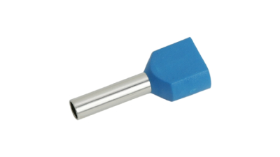 Varf cablu pentru cablu de 2 x 2,5 mm2, izolatie Albastru, set 100 buc