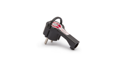 Stecher priza 250V 50Hz / 16A - negru - 90°