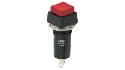 Buton 1 circuit 3A-250V OFF(-ON) rosu, set comutator 10 buc.