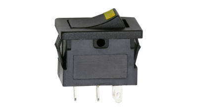 Intrerupator basculant 1 circuit 15A-12V DC OFF-ON, cu LED galben, Set comutatoare 5 buc