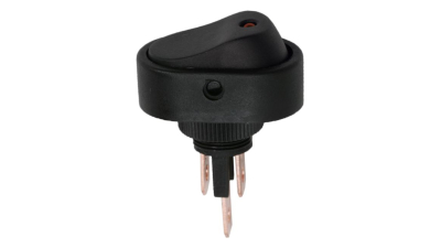 Intrerupator basculant 1 circuit 20A-12V DC OFF-ON, cu LED rosu, Set comutatoare 5 buc
