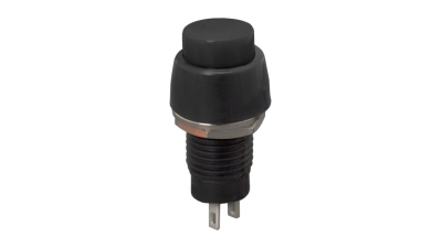 Interupator cu apasare, 1 circuit, 2A-250V OFF-(ON), negru, comutator set 5 bucati