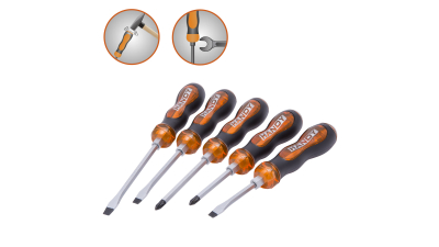 Set surubelnite extra-rezistente Handy 5 piese PZ2/6x3 PZ2/6x4 PL6/6x3 PL6/6x4 PL6/6x5 , maner ergonomic