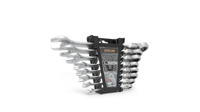 Set Cheie combinata Handy Tools fixa + inelara cu clichet cu capat rabatabil, 8,10,13,14,15,17,19,21 mm