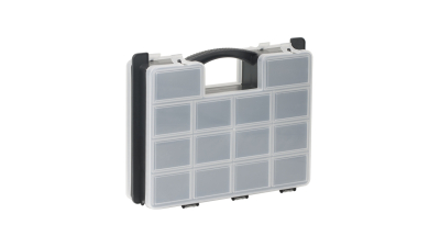 Cutie organizare si sortare dubla 290x230x70mm, 14+9 compartimente , din plastic mat incasabil