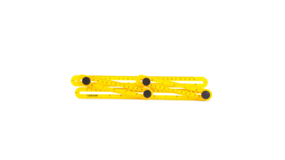 Rigla de plastic cuadrilaterala, cu copiator de unghi , 31 x 18 cm HANDY