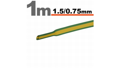Tub termocontractibil pentru izolare ,marcare si protectie Galben/Verde 1,5 / 0,75 mm, 20m