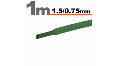 Tub termocontractibil pentru izolare ,marcare si protectie Verde 1,5 / 0,75 mm, 20m