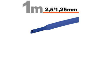 Tub termocontractibil pentru izolare ,marcare si protectie Albastru 2,5 / 1,25 mm, 20m