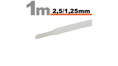 Tub termocontractibil pentru izolare ,marcare si protectie Transparent 2,5 / 1,25mm, 15m