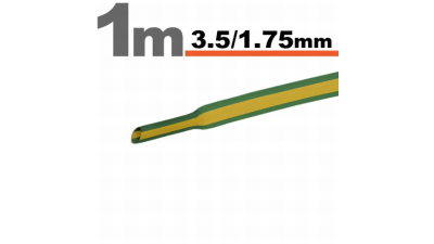 Tub termocontractibil pentru izolare ,marcare si protectie Galben-verde 3 / 1,5 mm, 15m