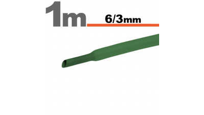 Tub termocontractibil pentru izolare ,marcare si protectie Verde 6 / 3 mm, 10m