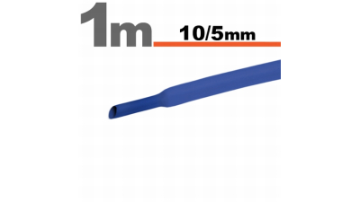 Tub termocontractibil pentru izolare ,marcare si protectie Albastru 10 / 5 mm, set 10 bucati x 1m