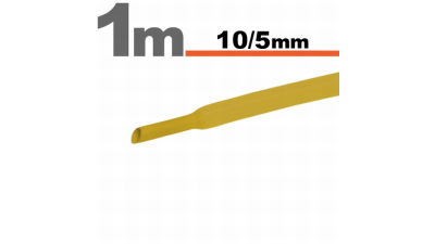 Tub termocontractibil pentru izolare ,marcare si protectie Galben 10 / 5 mm, 10m