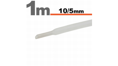 Tub termocontractibil pentru izolare ,marcare si protectie Transparent 10 / 5 mm, set 10 bucati x 1m