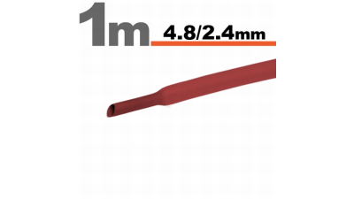 Tub termocontractibil pentru izolare ,marcare si protectie Rosu 4,8 / 2,4 mm, 5m