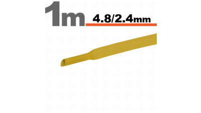 Tub termocontractibil pentru izolare ,marcare si protectie Galben 4,8 / 2,4 mm, 5m