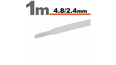 Tub termocontractibil pentru izolare ,marcare si protectie Transparens 4,8 / 2,4 mm, 5m