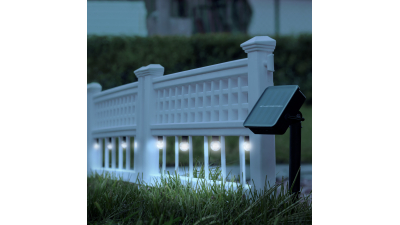 Garden of Eden - Gard solar cu LED, 58 x 36 x 3,5 cm, alb rece - 4 buc. /Set