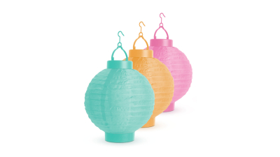 Garden of Eden - Lampion solar cu LED 3 culori, alb rece 21 cm