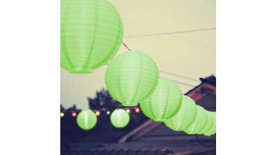 Lampion LED - Verde - 2 x AAA