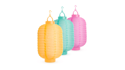 Garden of Eden - Lampion solar cu LED 3 culori, alb rece 21 cm