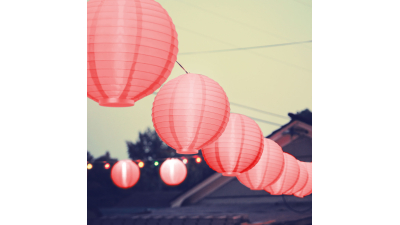 Lampion LED - Rosu - 2 x AAA