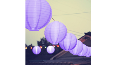 Lampion LED - violet - 2 x AAA