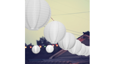 Lampion alb - 1 LED - Alba - 2 x AAA