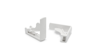Set cleme pentru Fixarea fetei de masa, cu arc, alb, 4 buc./pachet
