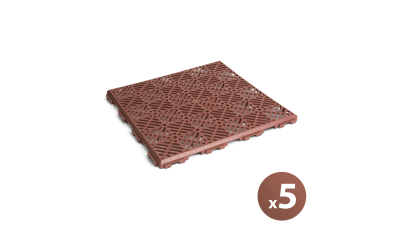 Garden of Eden - Placi paviment pentru gradini - 295 x 295 x 15 mm mat. Plastic, teracota, 5 buc./pachet