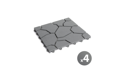 Garden of Eden - Placi paviment pentru gradini 29 x 29 x 1,5 cm - model piatra naturala - gri