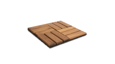 Pardoseala din lemn - 12 lamele - 30 x 30 cm - maro deschis - 6 buc/pachet