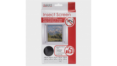 Plasa anti-tantari pentru ferestre, 150x150 cm - negru