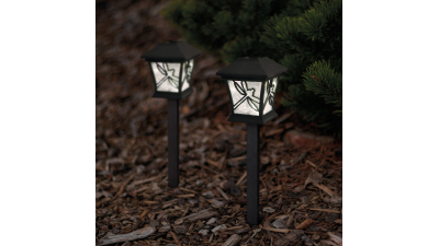 Lampa solara LED - model libelule - negru, alb cald - 9 x 9 x 25 (+9) cm