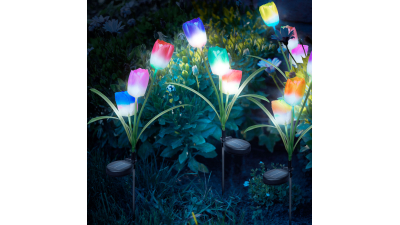 Lampa solara model floare - 70 cm - 2 buc. /Pachet