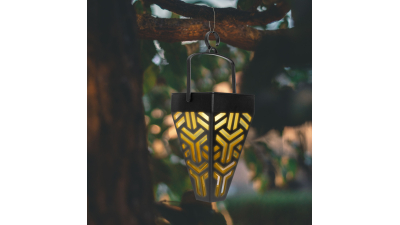 Lampa solara suspendata - alb cald - 7 x 7 x 36 (+10) cm