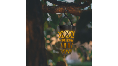 Lampa solara suspendata - alb cald - 7 x 7 x 35 (+10) cm