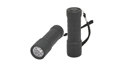 Lanterna LED , functioneaza cu 3 baterii tip AAA, cu 9 Led-uri, carcasa ergonomica
