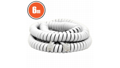 Cablu telefon spiralat 4P/4C 6 m