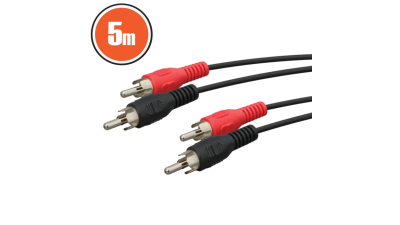 Cablu RCA fisa 2 x RCA - fisa 2 x RCA 5,0 m