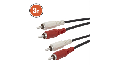 Cablu RCA fisa 2 x RCA - fisa 2 x RCA 3,0 m, set 2 buc