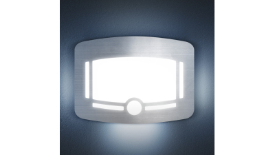 Lumina de directie - cu senzor de miscare si senzor de lumina - 4 x AA - argintiu periat