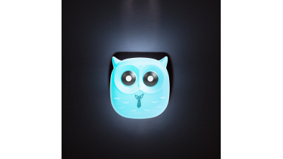 Lumina de veghe - cu senzor - model bufnita - albastru - 240V