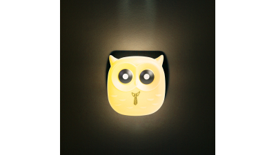 Lumina de veghe - cu senzor - model bufnita - galbena - 240V